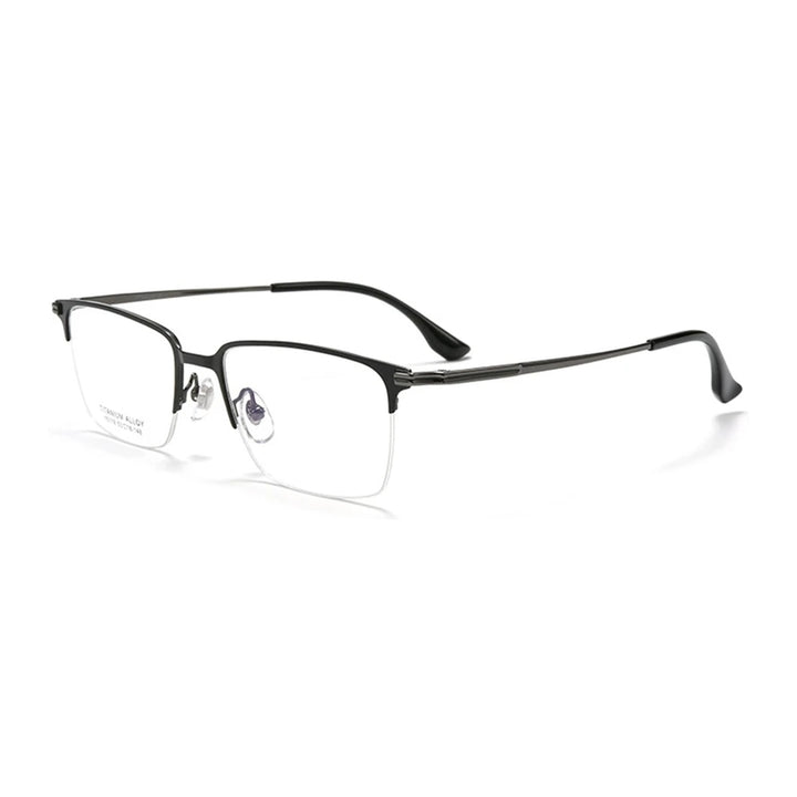 Vicky Unisex Semi-Rim Square Titanium Reading Glasses V15119 — view 2 | Vicky at FuzWeb