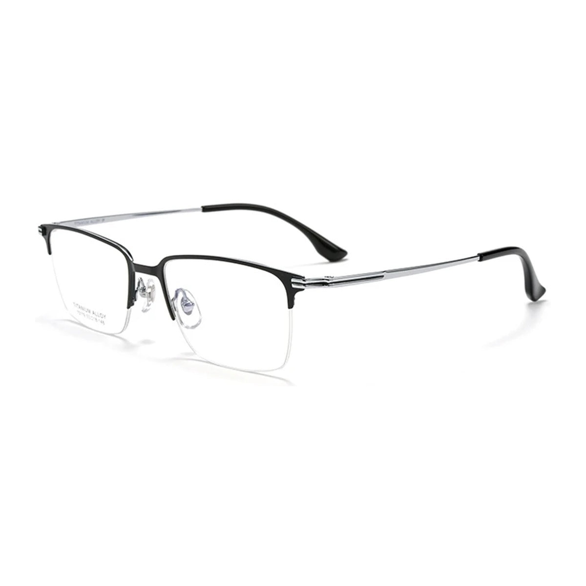 Vicky Unisex Semi Rim Square Titanium Reading Glasses v15119 - X15119B-C53