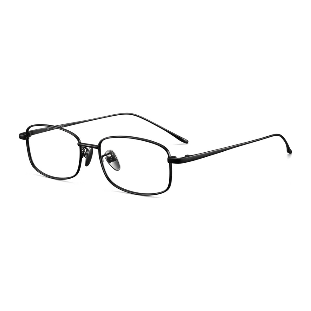 Vicky 8027 unisex full rim small square oval titanium reading glasses - 8027-BLACK