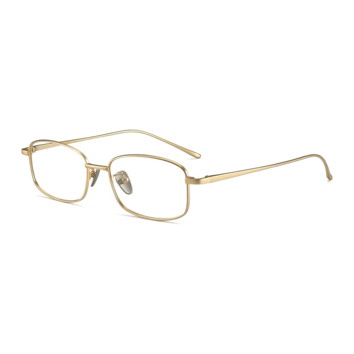 Vicky Unisex Full Rim Small Square Oval Titanium Reading Glasses 8027 — view 2 | Vicky at FuzWeb