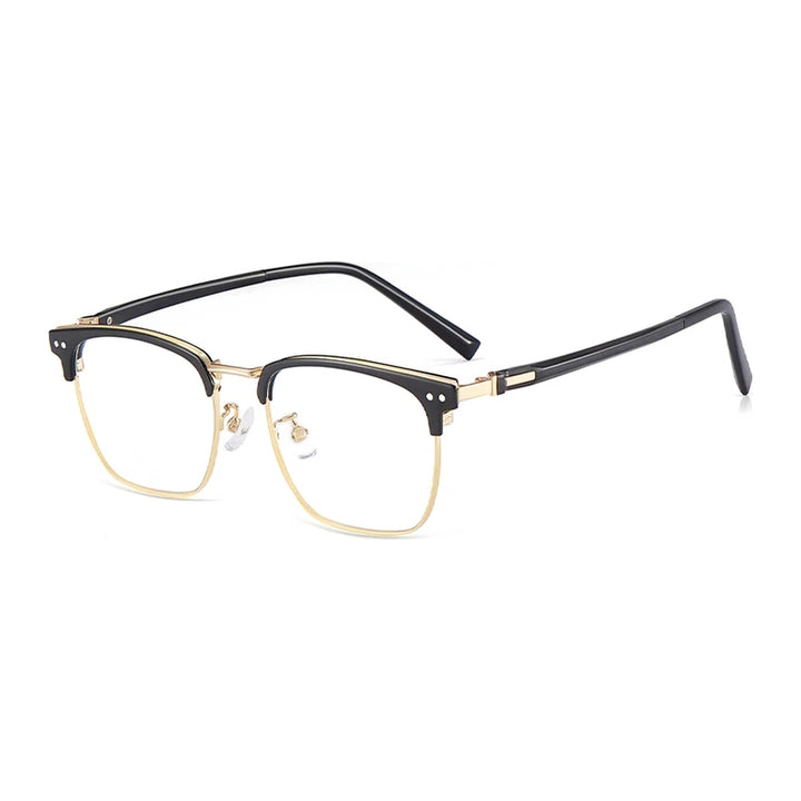 Vicky 8012 unisex full rim square alloy acetate reading glasses - 8012-C1