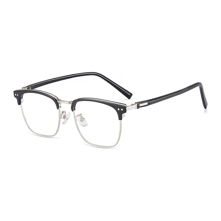 Vicky 8012 unisex full rim square alloy acetate reading glasses - 8012-C2