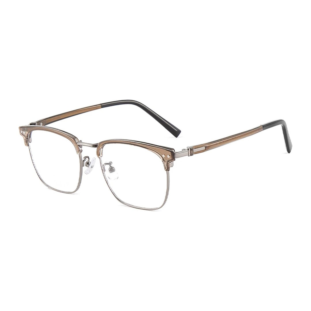 Vicky 8012 unisex full rim square alloy acetate reading glasses - 8012-C6