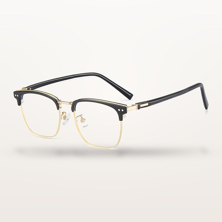 Vicky 8012 unisex full rim square alloy acetate reading glasses