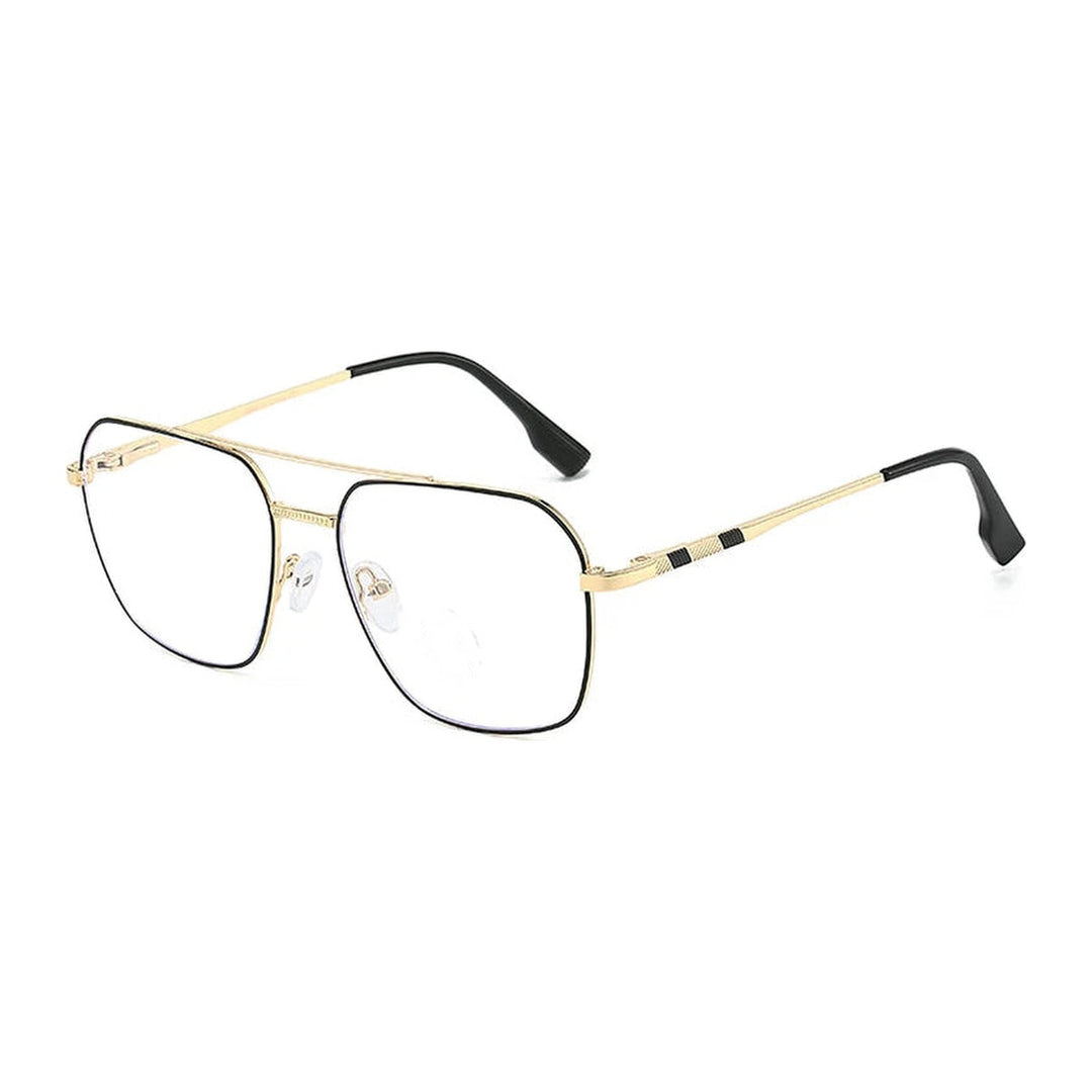 Vicky 46905 unisex full rim square double bridge alloy reading glasses - 6905-C1