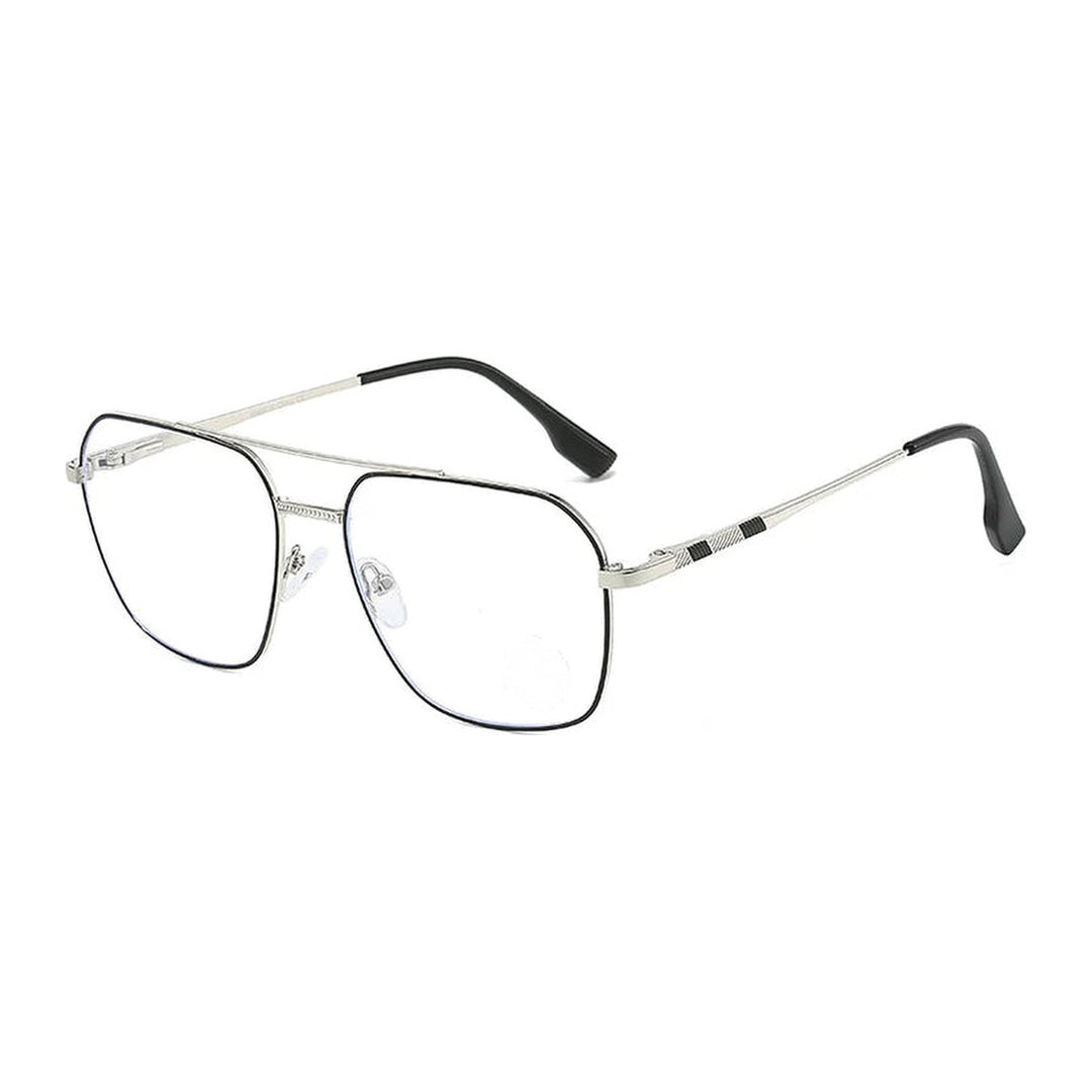 Vicky 46905 unisex full rim square double bridge alloy reading glasses - 6905-C3
