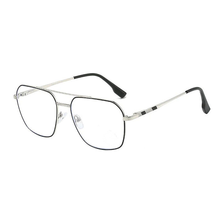 Vicky 46905 unisex full rim square double bridge alloy reading glasses - 6905-C3