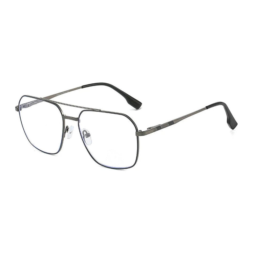 Vicky 46905 unisex full rim square double bridge alloy reading glasses - 6905-C6