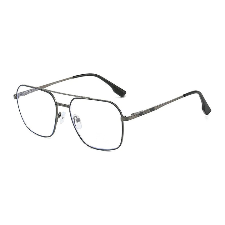 Vicky 46905 unisex full rim square double bridge alloy reading glasses - 6905-C6