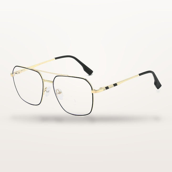 Vicky 46905 unisex full rim square double bridge alloy reading glasses