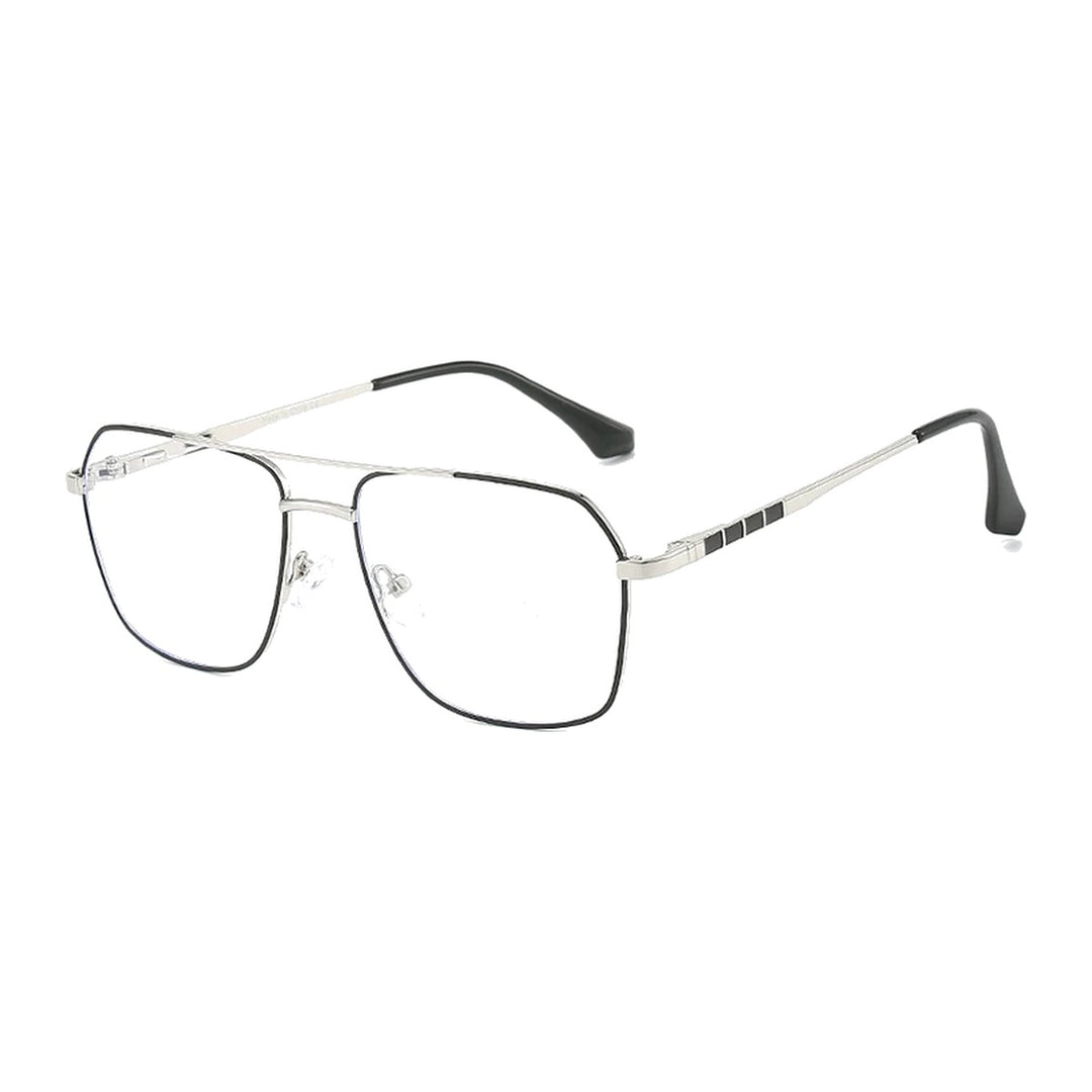 Vicky 6908 unisex full rim square double bridge alloy reading glasses - 6908-C3