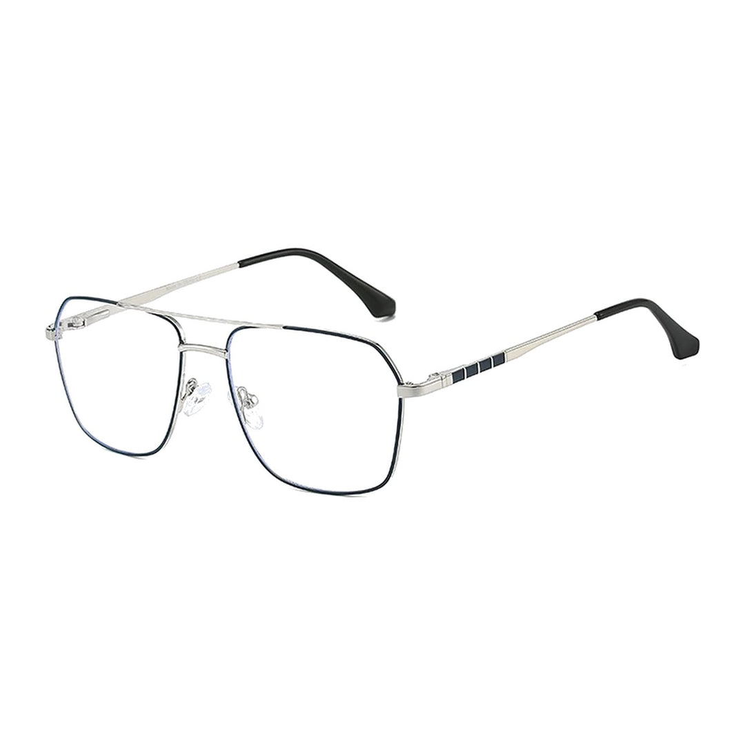 Vicky 6908 unisex full rim square double bridge alloy reading glasses - 6908-C5