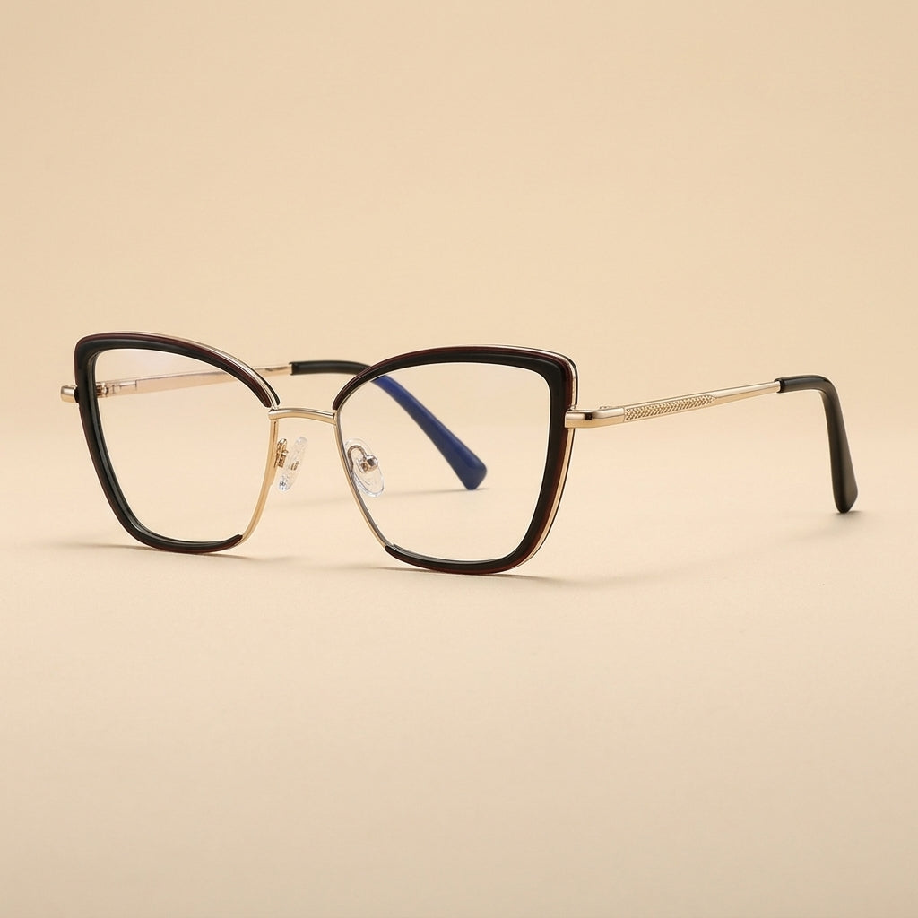 Vicky Women's Full Rim Butterfly Alloy Tr 90 Reading Glasses 31524