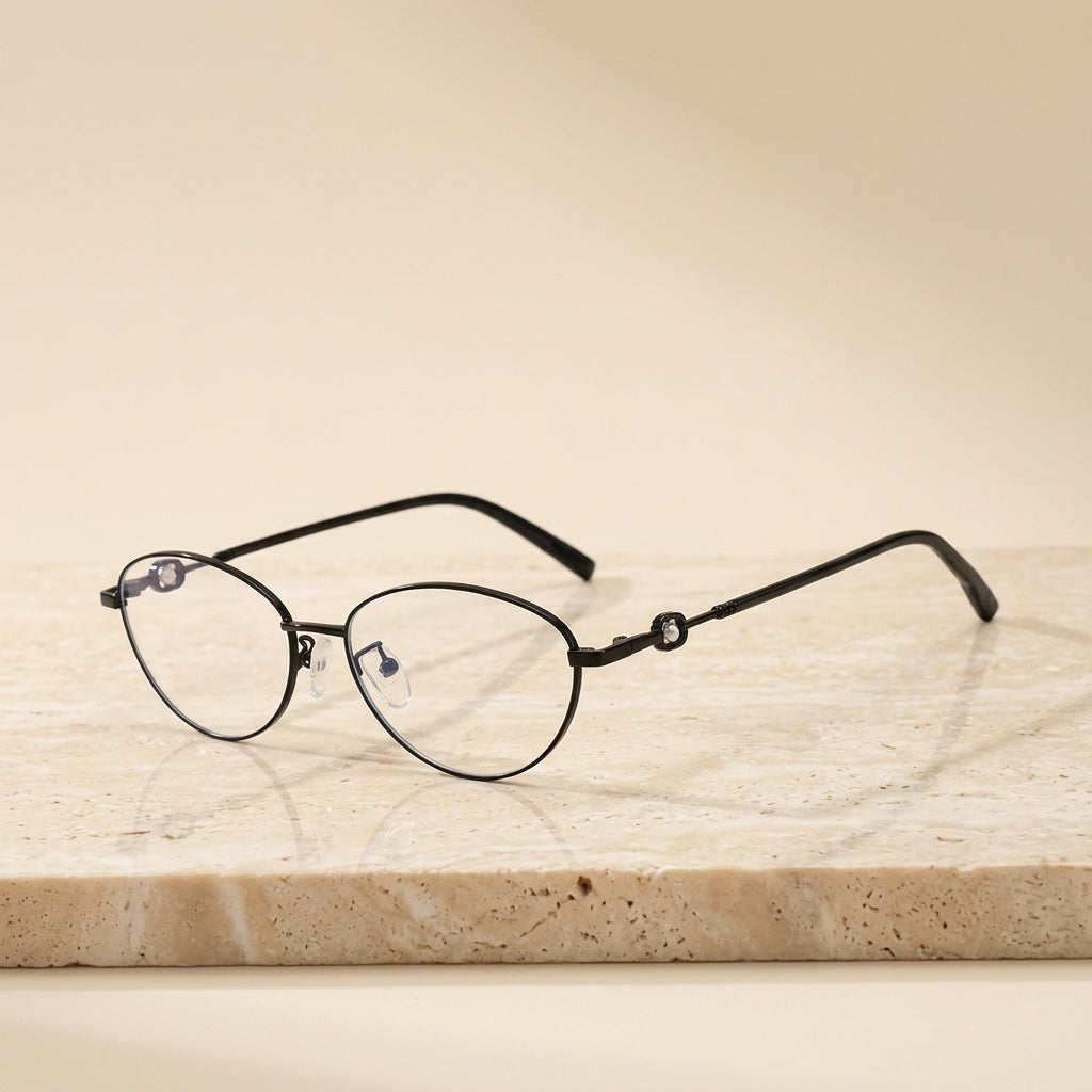 Vicky Women's Full Rim Small Cat Eye Blue Light Prescription Eyeglasses MZ36005