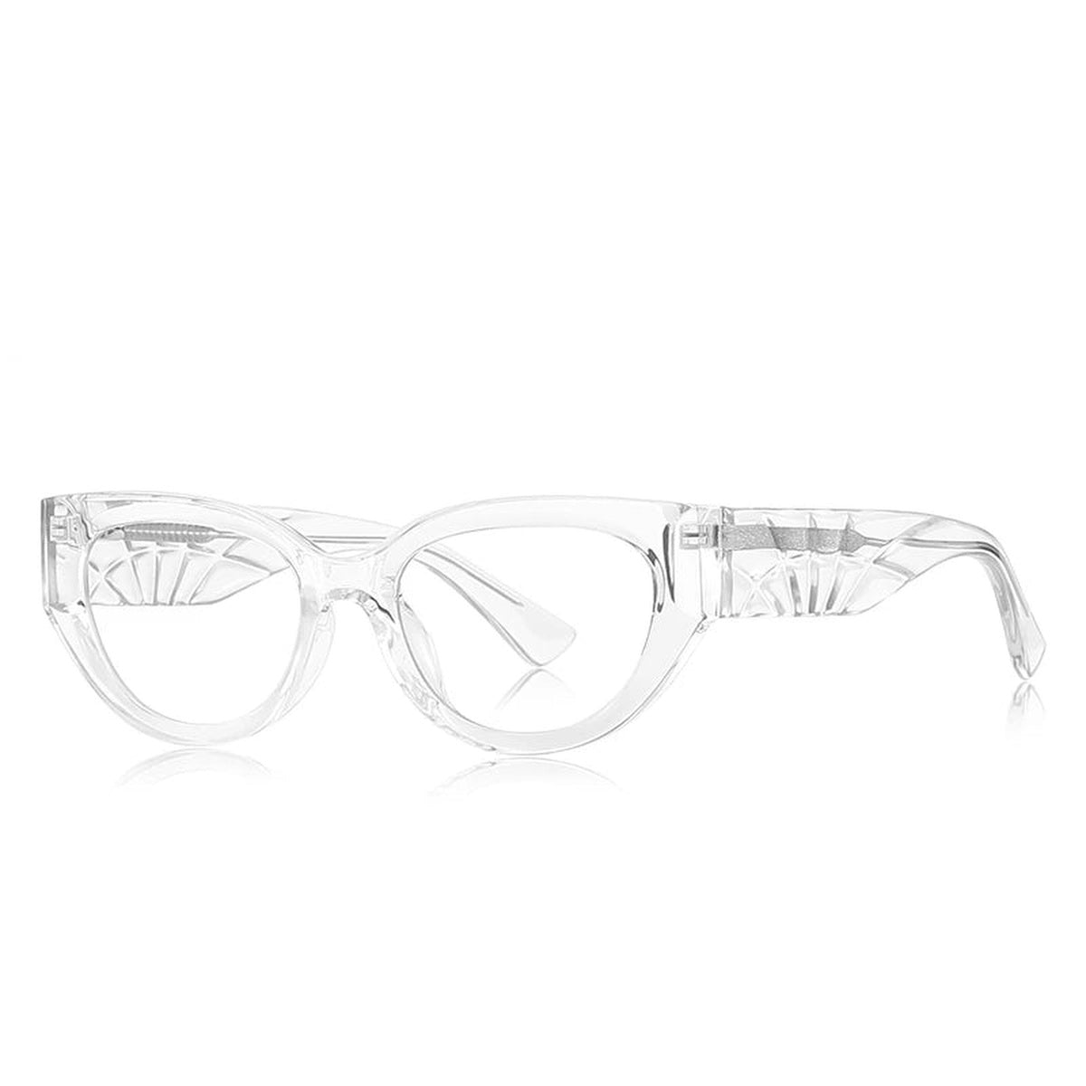 Vicky Women's Full Rim Cat Eye Blue Light Prescription Eyeglasses PFD2250 - PFD2250-C1 CLEAR