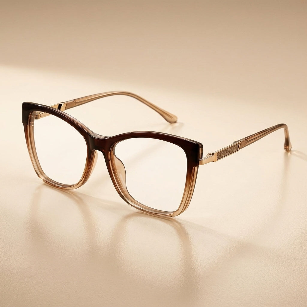 Vicky Women's Full Rim Cat Eye Tr 90 Titanium Reading Glasses Clip On Sunglasses 860032