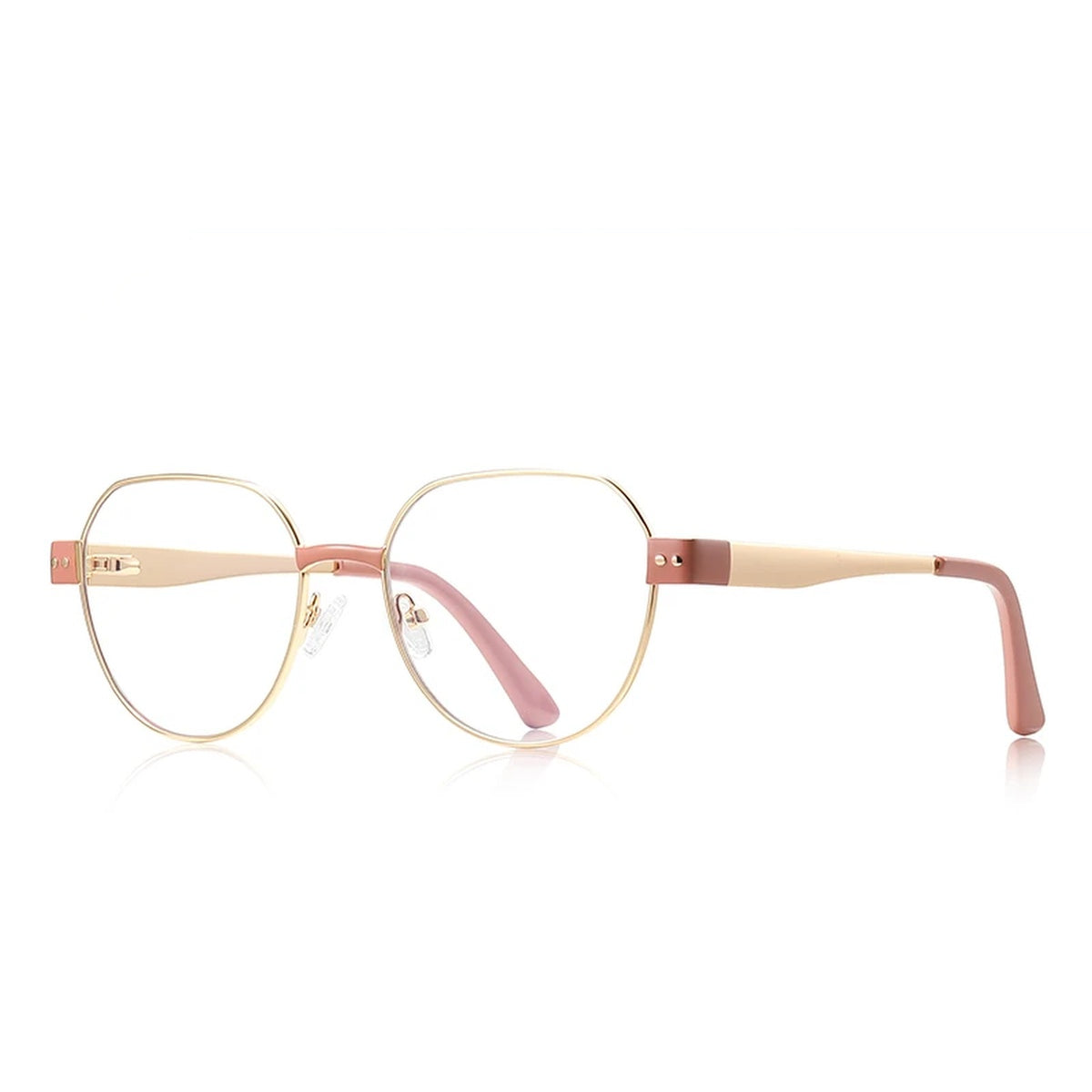 Vicky Women's Full Rim Flat Top Oval Alloy Tr 90 Reading Glasses 513174 - PFD3174-C6