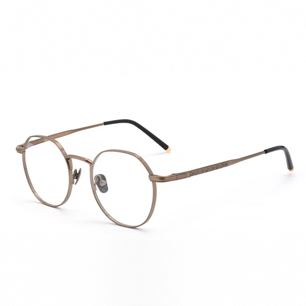 Vicky Women's Full Rim Flat Top Round Titanium Reading Glasses 69890 - 69890CN-bronze colou