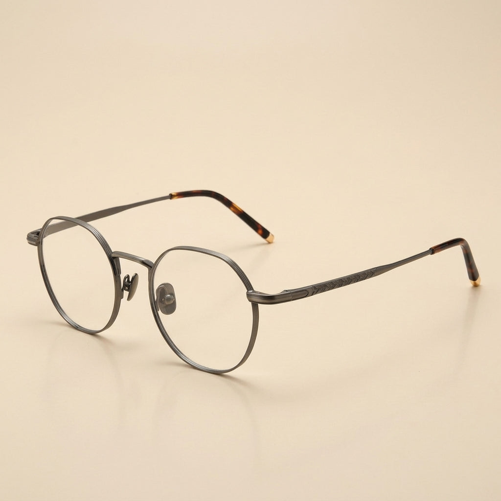 Vicky Women's Full Rim Flat Top Round Titanium Reading Glasses 69890