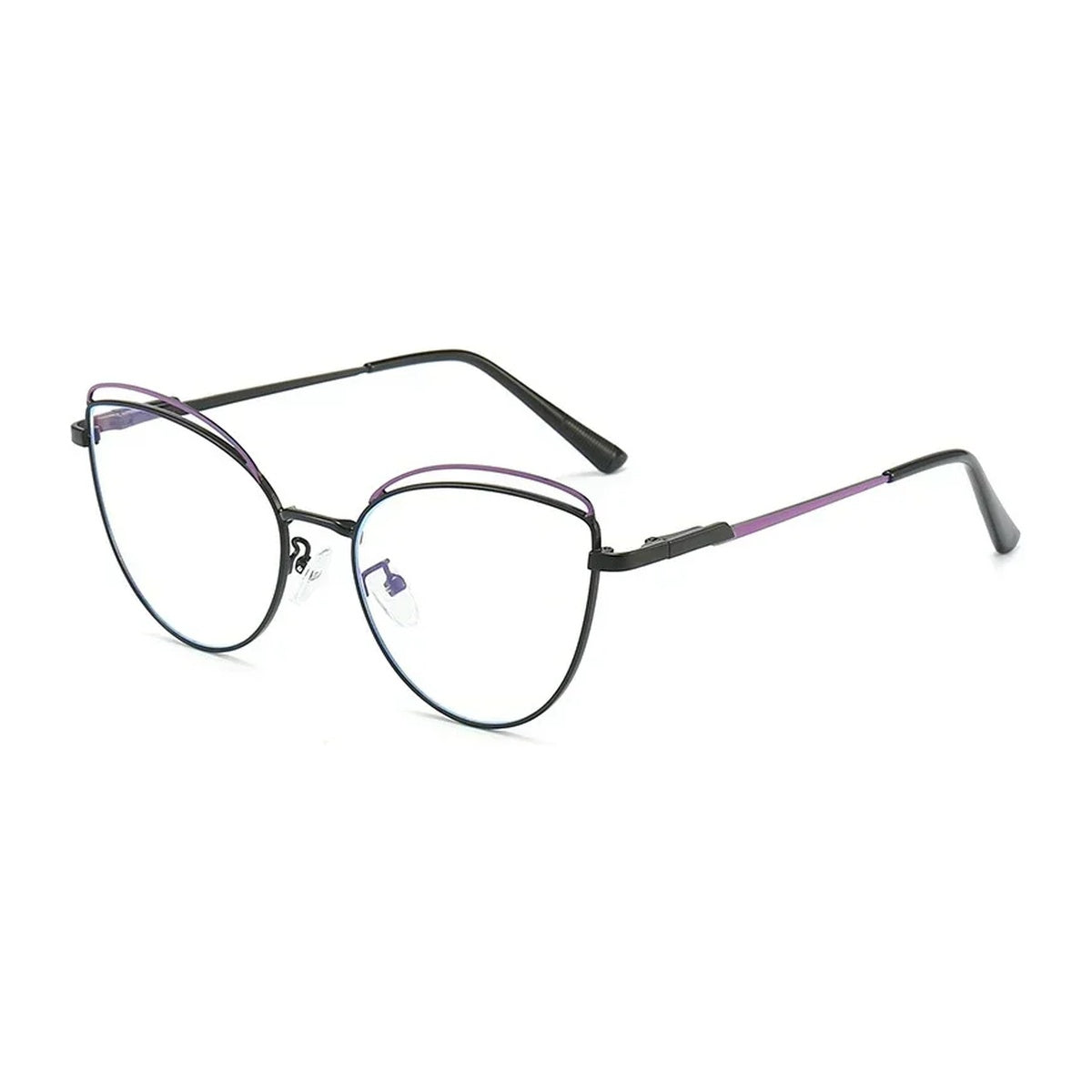 Vicky Women's Full Rim Oval Cat Eye Alloy Reading Glasses 49745