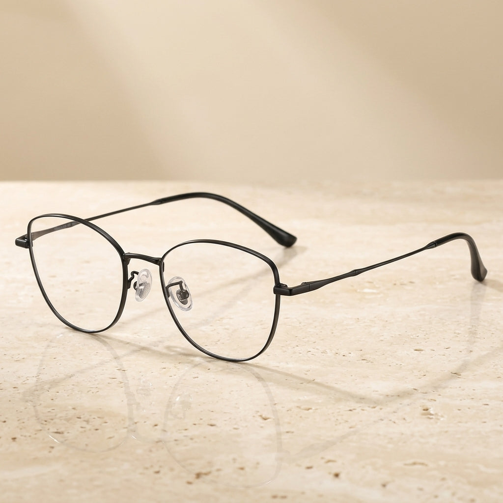 Vicky Women's Full Rim Oval Cat Eye Titanium Reading Glasses 690275