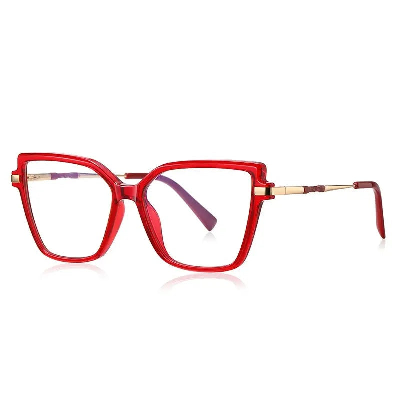 Vicky Women's Full Rim Oval Cat Eye Tr 90 Alloy Reading Glasses 10177 - LS101-C5