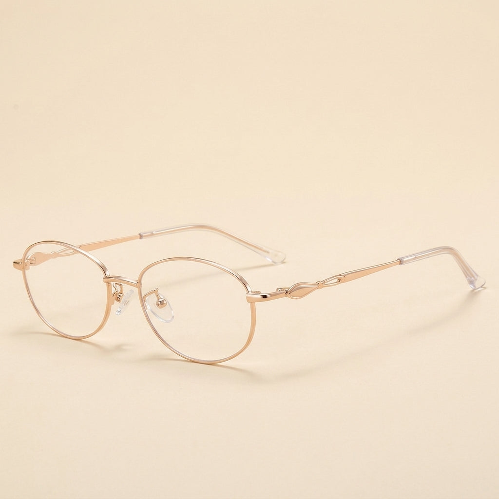 Vicky Women's Full Rim Oval Square Alloy Reading Glasses 34397