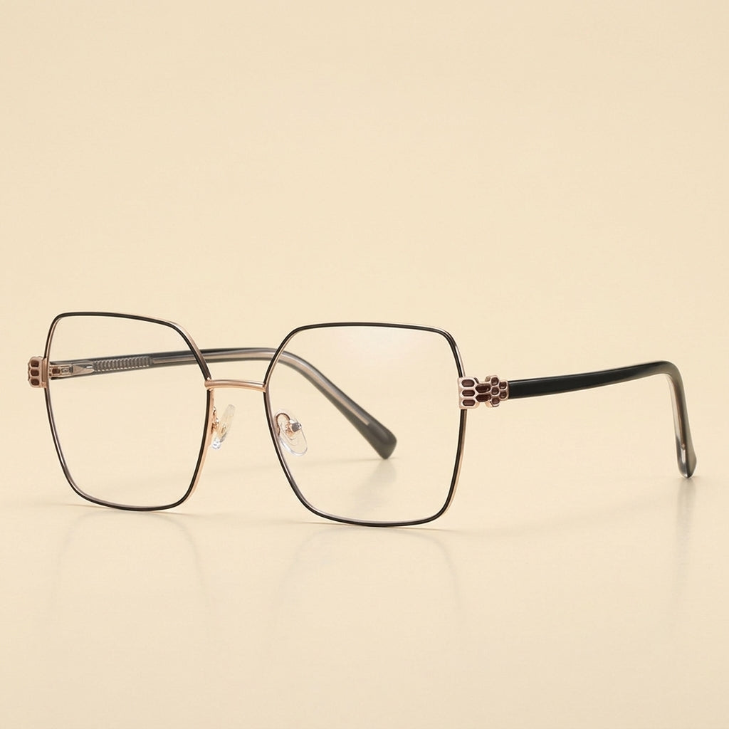 Vicky Women's Full Rim Polygon Alloy Reading Glasses 83140