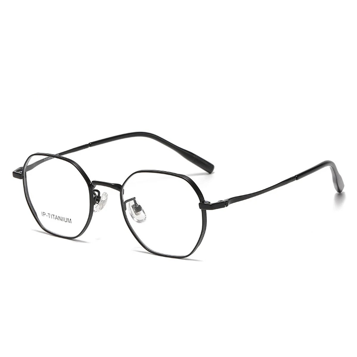 Vicky Women's Full Rim Polygon Oval Titanium Reading Glasses 698609 - 98609-black