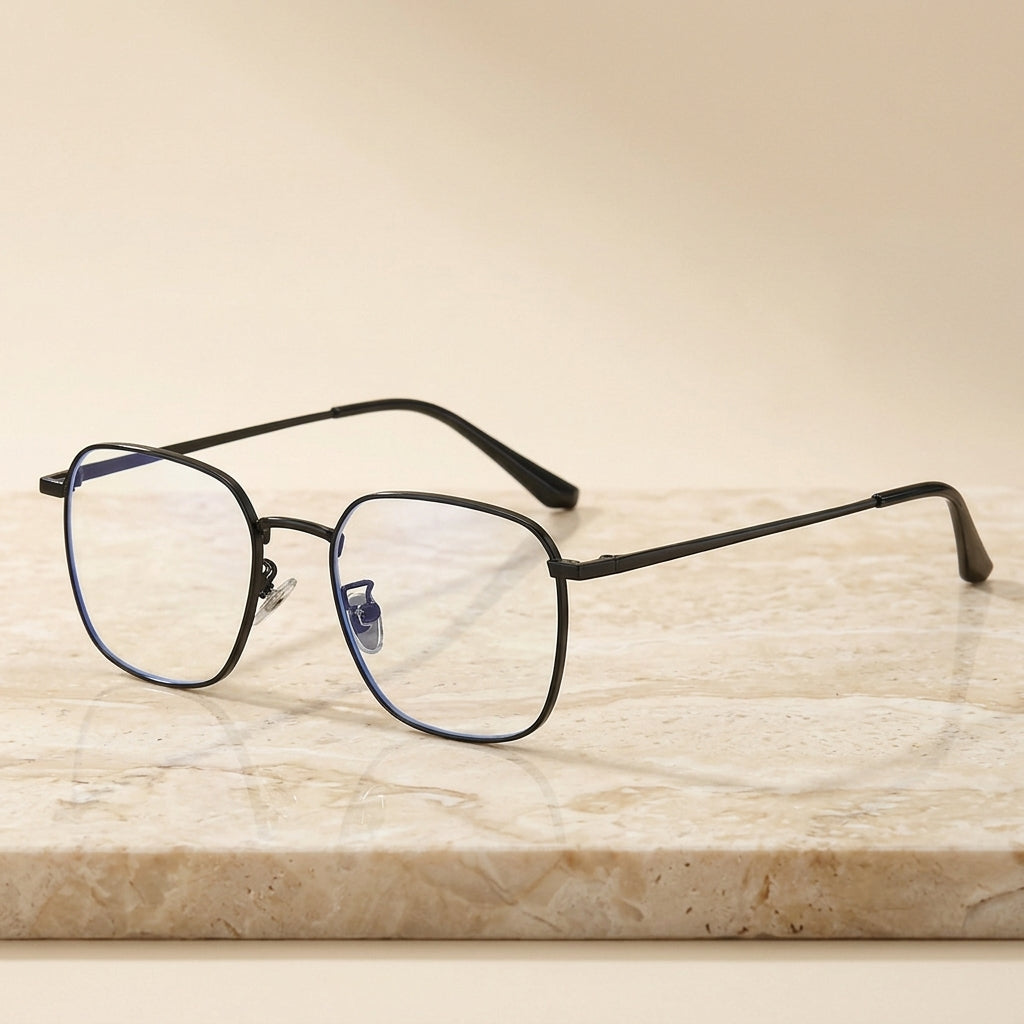 Vicky Women's Full Rim Polygon Square Steel Reading Glasses 618322