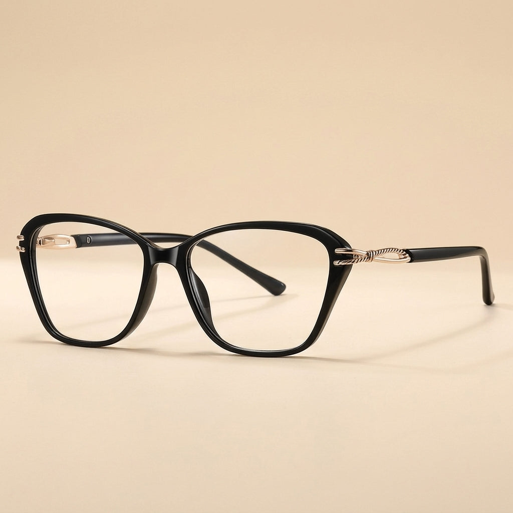 Vicky Women's Full Rim Polygon Square Tr 90 Alloy Reading Glasses 77237