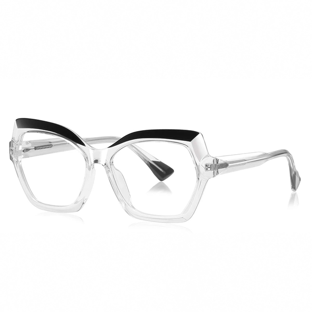 Vicky Women's Full Rim Polygon Tr 90 Titanium Reading Glasses 97043 - LS043-C2