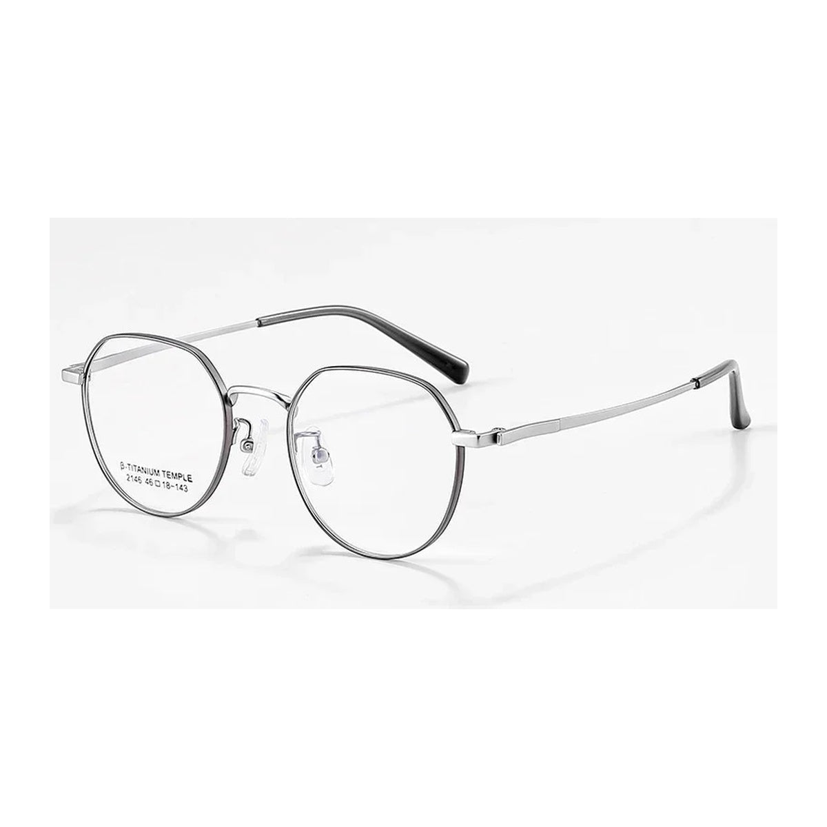 Vicky Women's Full Rim Small Flat Top Round Titanium Reading Glasses 2146 — view 2 | Vicky at FuzWeb