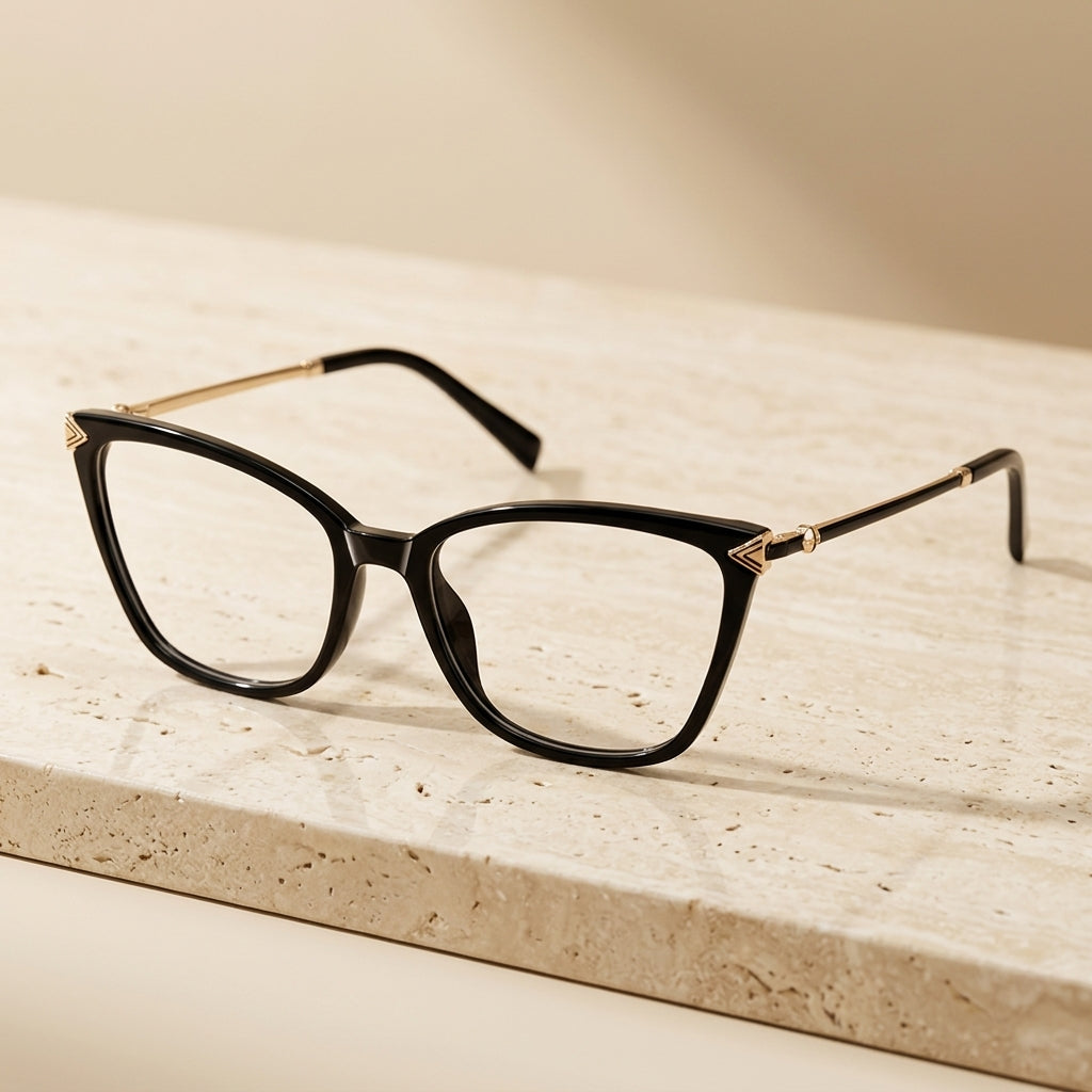 Vicky Women's Full Rim Square Cat Eye Tr 90 Alloy Reading Glasses 77234