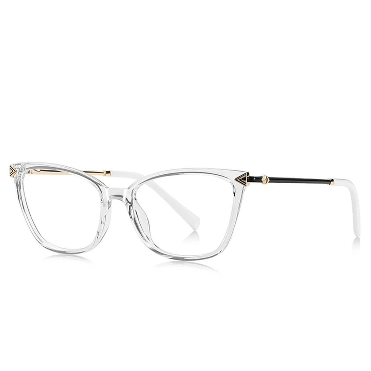 Vicky Women's Full Rim Square Cat Eye Tr 90 Alloy Reading Glasses 77234 - LS234-C5