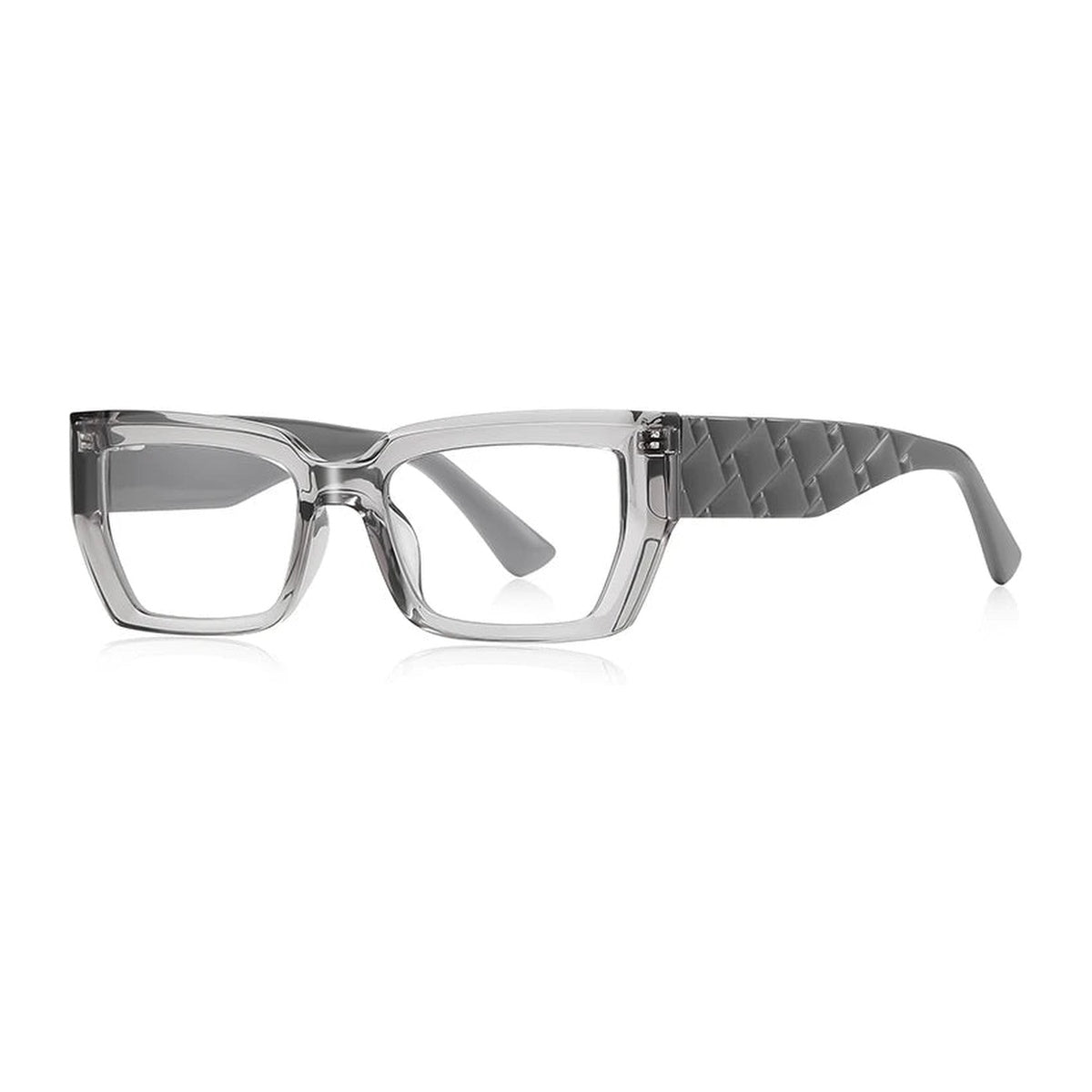 Vicky Women's Full Rim Square TR90 Blue Light Prescription Eyeglasses PFD2258 - PFD2258-C6 GREY