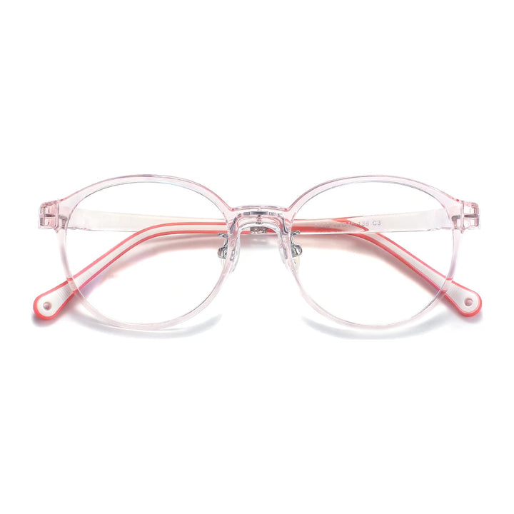 Vicky Youth Unisex Full Rim Oval TR90 and Titanium Eyeglasses 2228 — view 3 | Vicky at FuzWeb