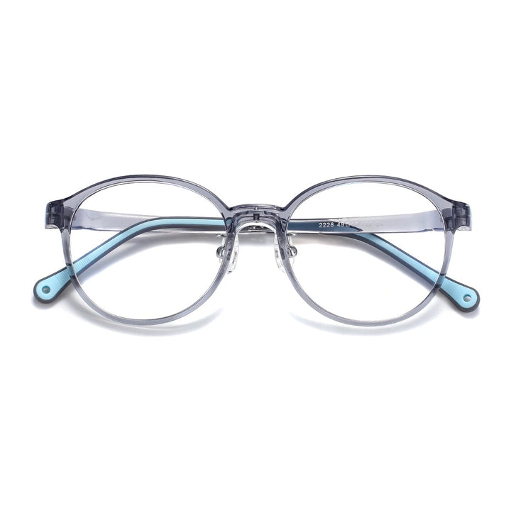 Vicky Youth Unisex Full Rim Oval TR90 and Titanium Eyeglasses 2228 — view 4 | Vicky at FuzWeb