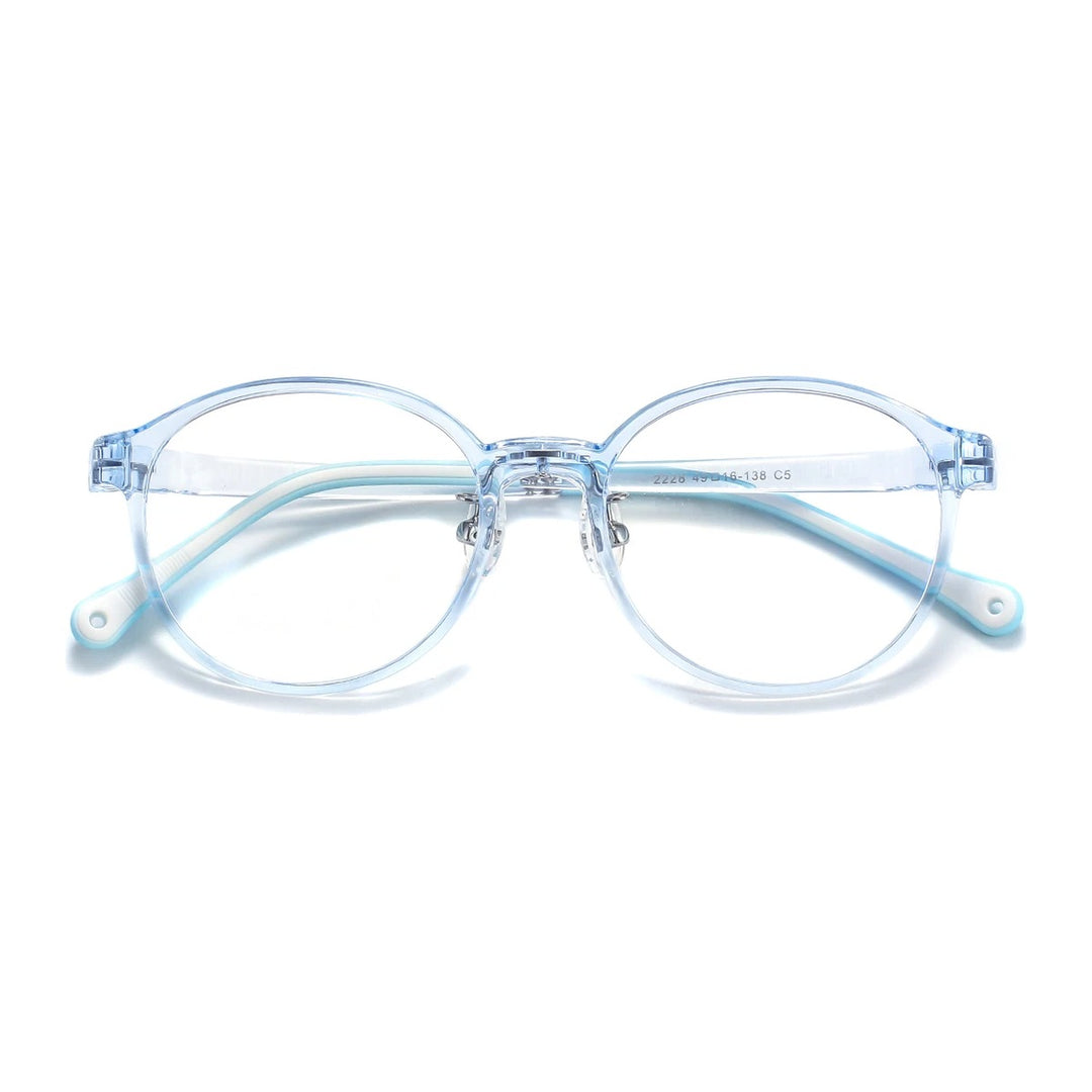 Vicky Youth Unisex Full Rim Oval TR90 and Titanium Eyeglasses 2228 — view 5 | Vicky at FuzWeb