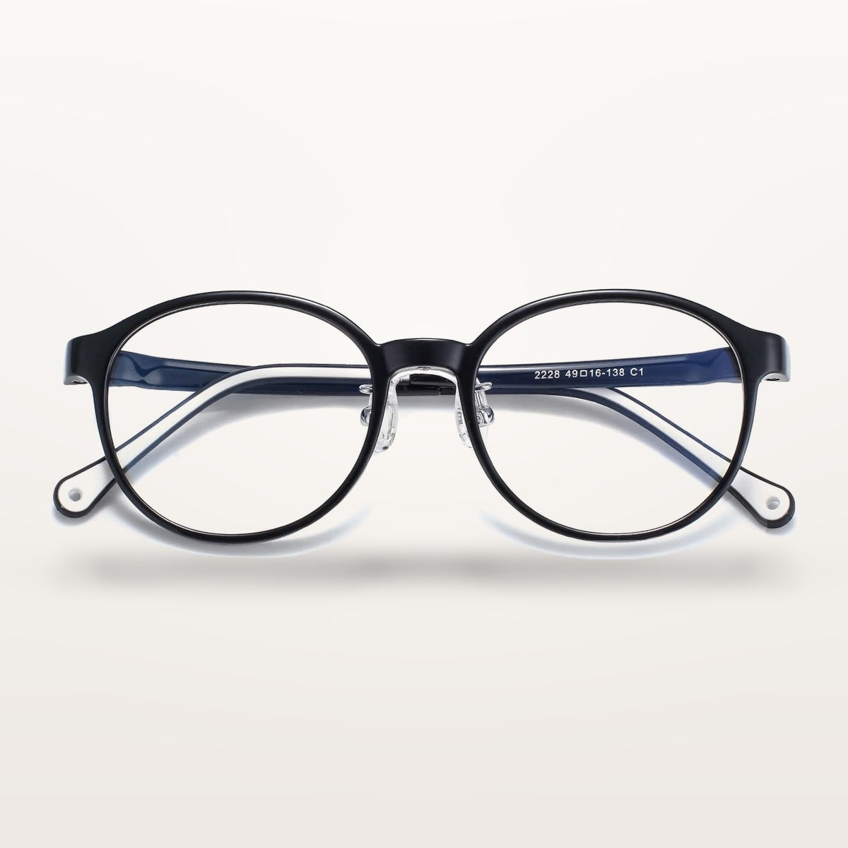 Vicky 2228 unisex youth full rim oval TR90 titanium eyeglasses