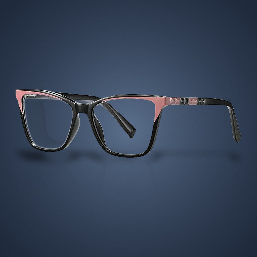 Vicky Unisex Full Rim Square Tr 90 Stainless Steel Reading Glasses 2116