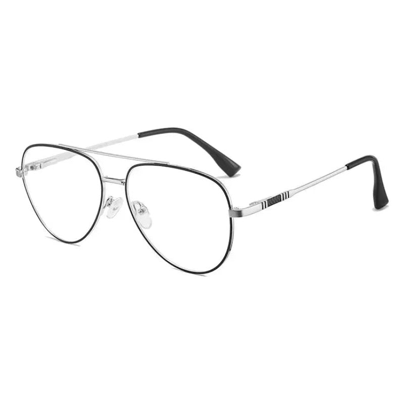 Vicky Unisex Full Rim Oval Double Bridge Alloy Reading Glasses 6912