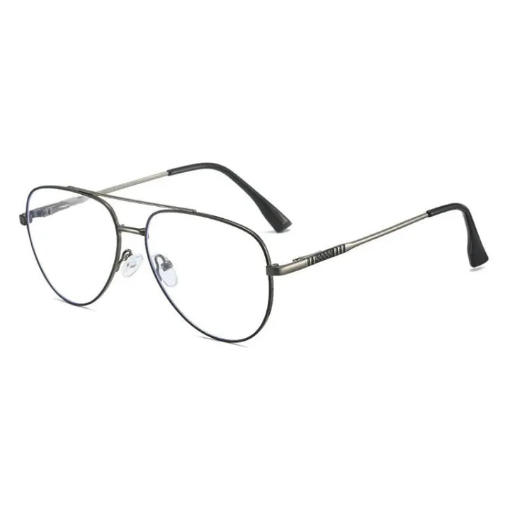 Vicky Unisex Full Rim Oval Double Bridge Alloy Reading Glasses 6912