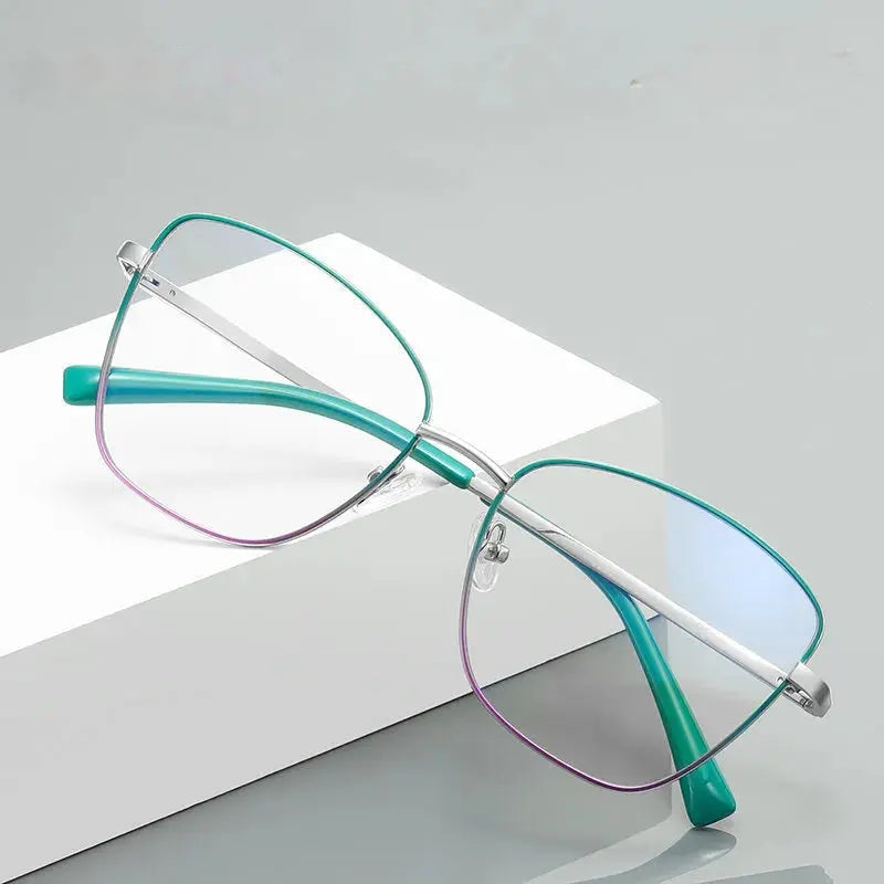 Vicky Unisex Full Rim Tr 90 Titanium Square Reading Glasses 3087