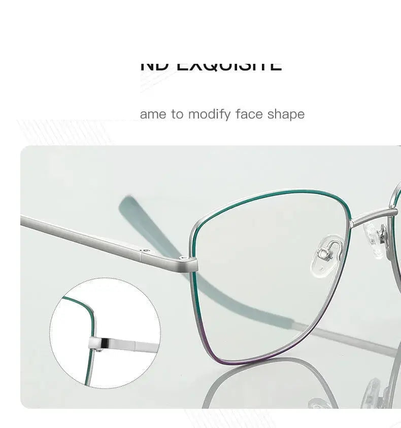 Vicky Unisex Full Rim Tr 90 Titanium Square Reading Glasses 3087