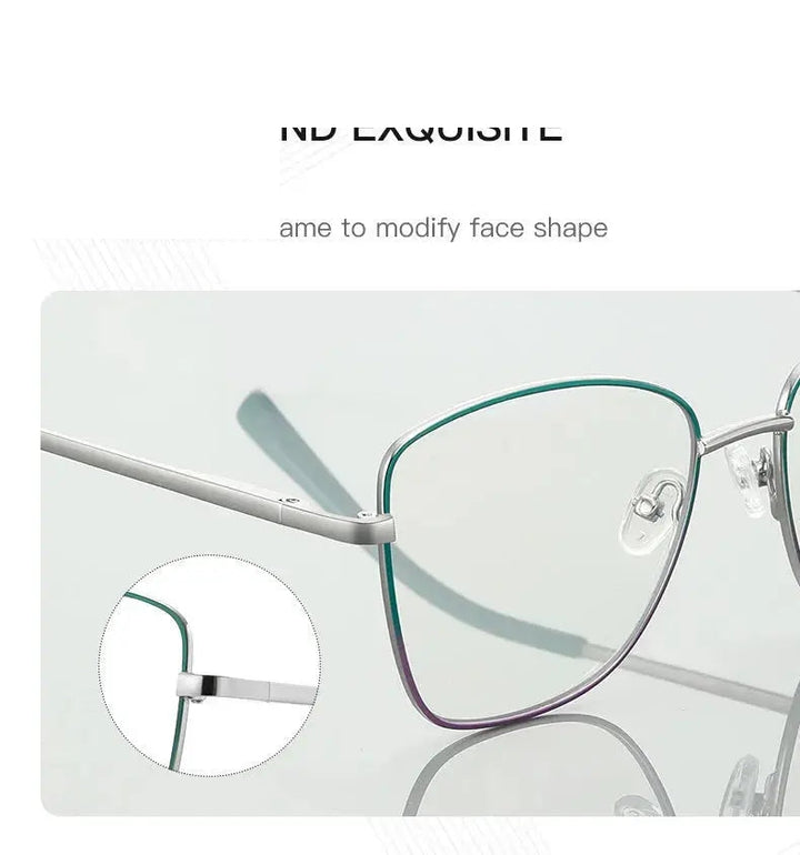 Vicky Unisex Full Rim Tr 90 Titanium Square Reading Glasses 3087