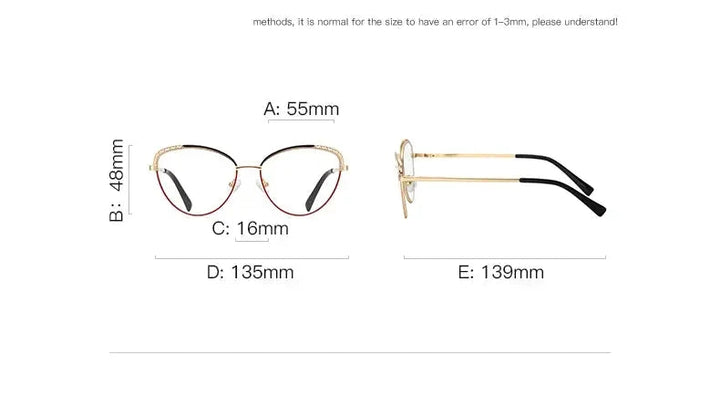 Vicky Unisex Full Rim Tr 90 Stainless Steel Butterfly Reading Glasses 3111