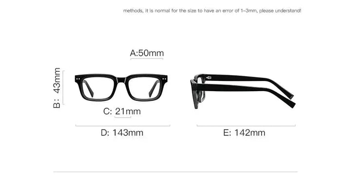 Vicky Unisex Full Rim Tr 90 Alloy Square Reading Glasses 2169
