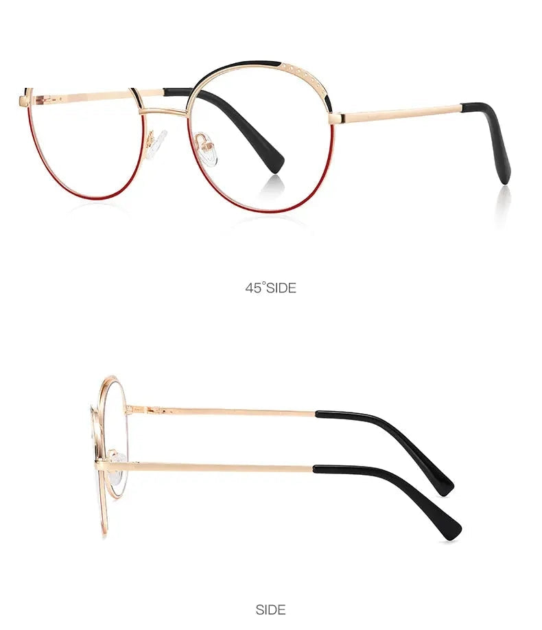 Vicky Womens Full Rim Round Plastic Reading Glasses Pfd3115