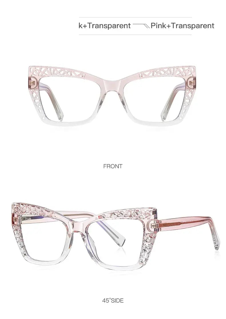 Vicky Womens Full Rim Square Cat Eye Plastic Reading Glasses Pfd2184